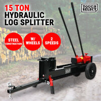 Log Splitter Manual 15 Ton Hydraulic Firewood Wood Cutter Splits Logs 17&quot; Timber