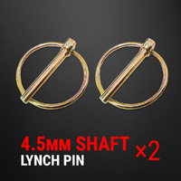 2PCS Lynch Pin Locking Hitch 4.5MM Tractor Tow Linch Trailer Implement Caravan