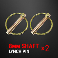 2PCS Lynch Pin Locking Hitch 8MM Tractor Tow Linch Trailer Implement Caravan Ute
