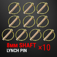 10PCS Lynch Pin Locking Hitch 8MM Tractor Tow Linch Trailer Implement Caravan