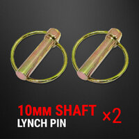 2PCS Lynch Pin Locking Hitch 10MM Tractor Tow Linch Implement Trailer Caravan