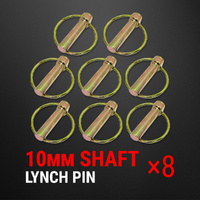 8PCS Lynch Pin Locking Hitch 10MM Tractor Tow Linch Implement Trailer Caravan