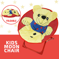 Kids Moon Chair Folding Padded Oval Round Seat Toddler Lounge Outdoor Camp Beach