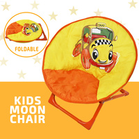Kids Moon Chair Folding Padded Oval Round Seat Toddler Lounge Outdoor Camp Beach