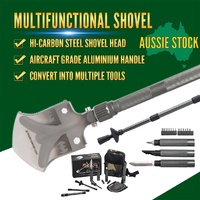 Multi Function Shovel Military Emergency Survival Tool Kit Outdoor Army Camping