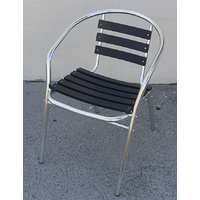 Cafe Chair Aluminium Resin Slats Heavy Duty, Stackable Chairs Outdoor Indoor New