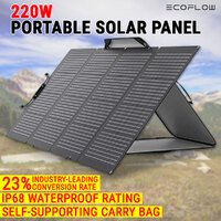 EcoFlow 220W Bifacial Foldable Solar Panel Portable Caravan Camping Home Battery