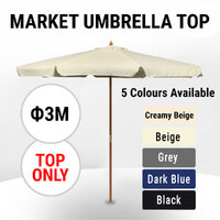 3M Umbrella Cloth Replacement 8 Ribs Patio Top Canopy Fabric Cover Garden