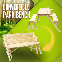 Picnic Table Park Bench Setting Outdoor Garden Bench Set Timber Chair