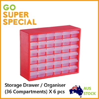 Tool Box Set Plastic 16 19 W 6 Compartments Storage