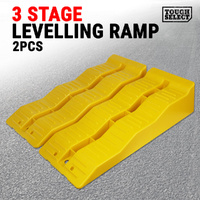 2PCS 3 Stage Levelling Ramps Step Trailer Wheel Leveller Caravan RV Camper Level