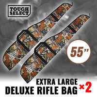 2x Deluxe Rifle Bag Extra Large Gun Bag Fabric Cover Foam Padded Shotgun Case