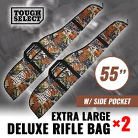 2x Deluxe Rifle Bag Extra Large Gun Bag Fabric Cover Foam Padded Shotgun Case