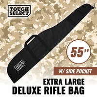 Deluxe Rifle Bag Extra Large Gun Bag Fabric Cover Foam Padded Shotgun Case Black