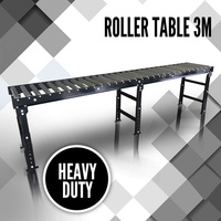 Roller Top Table 3 Meter, Adjustable Leg  Work Support Saw Conveyor Extra Long