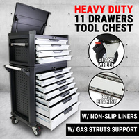11 Drawers Tool Box Chest Mechanic Cabinet Toolbox Trolley Storage Organiser Set