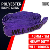 1Ton x 3M Polyester Round Lifting Sling Rigging Hoist AS 4497 Test Certificate