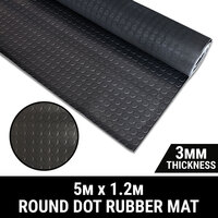 Rubber Mat Round Dot 5Mx1.2Mx3MM Ute Van Tray Liner Floor Protect Sheet Non-Slip