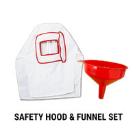 Sandblaster Hood &amp; Funnel Set Safety Blast Cap Anti Dust Protector Helmet Refill