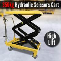 350KG NEW Manual Scissor Lift Table HIGH LIFT Heavy Duty Hydraulic Cart