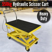 550KG NEW Manual Scissor Lift Table Heavy Duty Hydraulic Cart