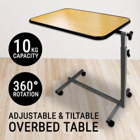 Overbed Table Bedside Mobility Study Medical Hospital Laptop Meal Adjustable Work