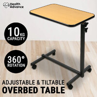 Overbed Table Bedside Mobility Study Medical Hospital Laptop Meal Adjustable Work