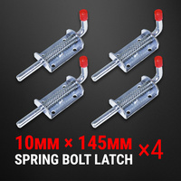 4× Spring Bolt Latch Catch Zinc Plate Trailer Track Float Railing Tail UTE Gate