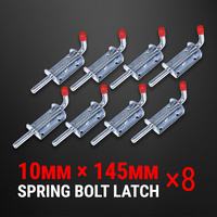 8× Spring Bolt Latch Catch Zinc Plate Trailer Track Float Railing Tail UTE Gate