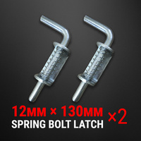 2× Spring Bolt Latch Catch Zinc Plate Trailer Track Float Railing UTE Tail Gate