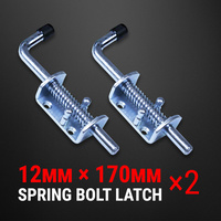 2× Spring Bolt Latch Catch Zinc Plate Trailer Track UTE Float Railing Tail Gate