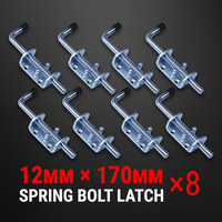 8× Spring Bolt Latch Catch Zinc Plate Trailer Track UTE Float Railing Tail Gate