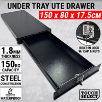 Under Tray Tool Box Steel Trundle Drawer 1500mm UTE Undertray Toolbox Storage