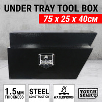 Steel Under Tray Tool Box Right Ute Toolbox Truck Undertray Underbody 750MM Black