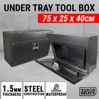 Under Tray Tool Box Pair Set Ute Grey Steel Toolbox Truck Undertray Underbody
