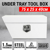 Under Tray Tool Box Left Ute White Steel Toolbox Truck Undertray Underbody