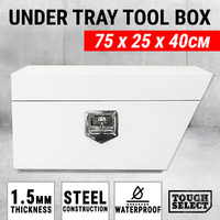 Under Tray Tool Box Right Ute White Steel Toolbox Truck Undertray Underbody