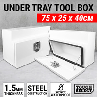 Steel Under Tray Tool Box Pair Ute Toolbox Truck Undertray Underbody 750MM White
