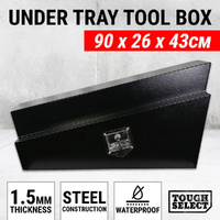 Steel Undertray Toolbox 900MM Ute Under Tray Tool Box Truck Underbody Right Black