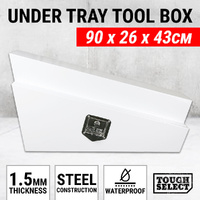 Steel Undertray Toolbox 900MM Ute Under Tray Tool Box Truck Underbody Left White