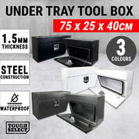 Under Tray Tool Box Pair Set Ute Steel Toolbox Truck Trailer Undertray Underbody
