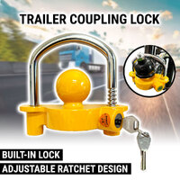 Trailer Coupling Lock, Hitch Security Lock Universal, Camper, Caravan, Boat New
