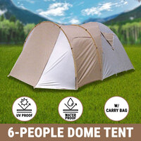 6 Person Camping Tent Dome Hiking Waterproof Family Outdoor Shelter Canvas Beach