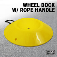 Wheel Dock W/ Rope Handle Trailer Chock Jack Caster RV Docks Sturdy Chocks Camp