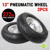 2x 13&quot; Pneumatic Wheel Tire Tyre 272KG Cart 5.00-6 Hand Trolley Truck Heavy Duty