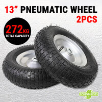 2x 13" Pneumatic Wheel Tire Tyre 272KG Cart 5.00-6 Hand Trolley Truck Heavy Duty
