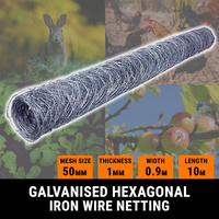 0.9x10M Hexagonal Iron Wire Netting Galvanised Fence Net Mesh Chicken