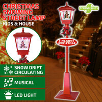 1.8M Christmas Snowing Street Lamp Lantern Kids Musical LED Light Decor Wreath
