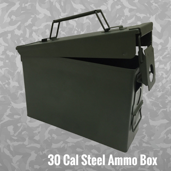 New 30 CAL Ammo Box Steel Ammo Can Hunting Ammunition Military Tool Box