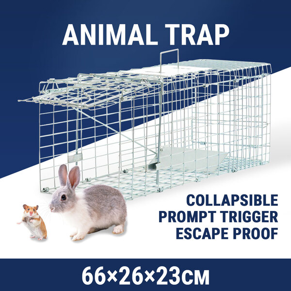 Large Humane Animal Cage Trap Catch Possum Rabbit Cat Rat Hare Bait Safe Live